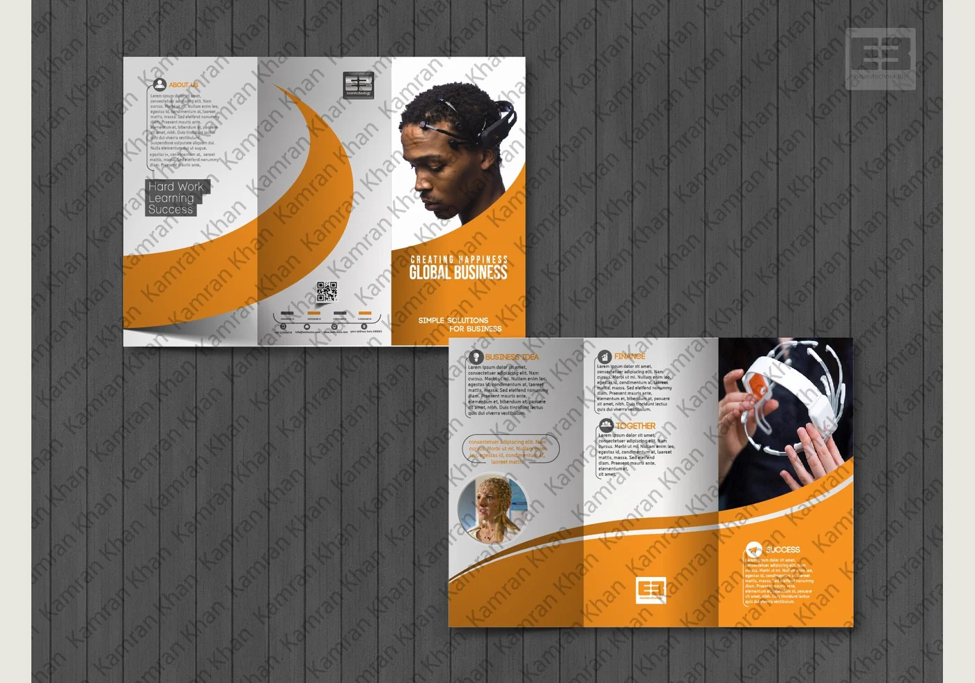 Editorial trifold design by Kamran Khan
